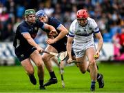 14 June 2025; Fiachra C Fennell of Laois in action against Sam O’Farrell of Tipperary during the GAA Hurling All-Ireland Senior Championship Round 1 match between Laois and Tipperary at Laois Hire O'Moore in Portlaoise, Laois. Photo by Daire Brennan/Sportsfile