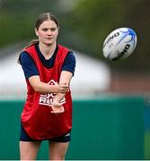 14 June 2025; Hannah Scanlan during a Leinster women's rugby squad training session at Wanderers Rugby Club in Dublin. Photo by Shauna Clinton/Sportsfile