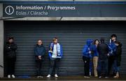 14 June 2025; Leinster supporters shelter from the rain before entering the stadium ahead of the United Rugby Championship Grand Final match between Leinster and Vodacom Bulls at Croke Park in Dublin. Photo by David Fitzgerald/Sportsfile