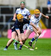 14 June 2025; Andrew Ormond of Tipperary in action against Tom Cuddy of Laois during the GAA Hurling All-Ireland Senior Championship Round 1 match between Laois and Tipperary at Laois Hire O'Moore in Portlaoise, Laois. Photo by Daire Brennan/Sportsfile