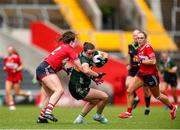 14 June 2025; Danielle O'Leary of Kerry in action against Shauna Kelly of Cork during the TG4 All-Ireland Ladies Football Senior Championship Round 2 match between Cork and Kerry at Supervalu Páirc Uí Chaoimh in Cork. Photo by Michael P Ryan/Sportsfile