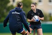 14 June 2025; Clíodhna Ní Chonchobhair during a Leinster women's rugby squad training session at Wanderers Rugby Club in Dublin. Photo by Shauna Clinton/Sportsfile