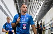 14 June 2025; James Lowe of Leinster arrives before the United Rugby Championship Grand Final match between Leinster and Vodacom Bulls at Croke Park in Dublin. Photo by Brendan Moran/Sportsfile