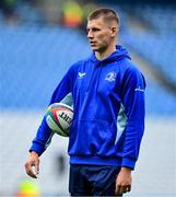 14 June 2025; Sam Prendergast of Leinster walks the pitch before the United Rugby Championship Grand Final match between Leinster and Vodacom Bulls at Croke Park in Dublin. Photo by Brendan Moran/Sportsfile