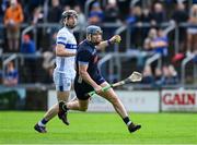 14 June 2025; Alan Tynan of Tipperary in action against Aaron Dunphy of Laois during the GAA Hurling All-Ireland Senior Championship Round 1 match between Laois and Tipperary at Laois Hire O'Moore in Portlaoise, Laois. Photo by Daire Brennan/Sportsfile
