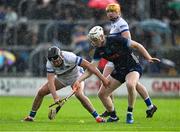 14 June 2025; Donnacha Hartnett of Laois in action against Oisin O'Donoghue of Tipperary during the GAA Hurling All-Ireland Senior Championship Round 1 match between Laois and Tipperary at Laois Hire O'Moore in Portlaoise, Laois. Photo by Daire Brennan/Sportsfile