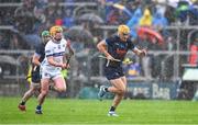 14 June 2025; Peter McGarry of Tipperary in action against Tom Cuddy of Laois during the GAA Hurling All-Ireland Senior Championship Round 1 match between Laois and Tipperary at Laois Hire O'Moore in Portlaoise, Laois. Photo by Daire Brennan/Sportsfile