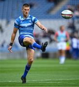 14 June 2025; Sam Prendergast of Leinster warms up before the United Rugby Championship Grand Final match between Leinster and Vodacom Bulls at Croke Park in Dublin. Photo by David Fitzgerald/Sportsfile