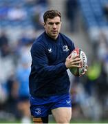 14 June 2025; Luke McGrath of Leinster warms up before the United Rugby Championship Grand Final match between Leinster and Vodacom Bulls at Croke Park in Dublin. Photo by David Fitzgerald/Sportsfile