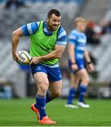 14 June 2025; Cian Healy of Leinster warms up before the United Rugby Championship Grand Final match between Leinster and Vodacom Bulls at Croke Park in Dublin. Photo by David Fitzgerald/Sportsfile