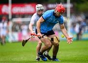14 June 2025; Paddy Smyth of Dublin in action against Darragh Melville of Kildare during the GAA Hurling All-Ireland Senior Championship Round 1 match between Kildare and Dublin at Cedral St Conleth's Park in Newbridge, Kildare. Photo by Piaras Ó Mídheach/Sportsfile