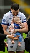14 June 2025; Paddy Purcell of Laois with his daughter Isla, aged 5 months, after the GAA Hurling All-Ireland Senior Championship Round 1 match between Laois and Tipperary at Laois Hire O'Moore in Portlaoise, Laois. Photo by Daire Brennan/Sportsfile