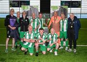 14 June 2025; Bray Wanderers players during the League of Ireland Walking Football Festival at the National Indoor Arena on the Sport Ireland Campus in Dublin. Photo by Stephen McCarthy/Sportsfile