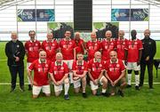 14 June 2025; Sligo Rovers players during the League of Ireland Walking Football Festival at the National Indoor Arena on the Sport Ireland Campus in Dublin. Photo by Stephen McCarthy/Sportsfile