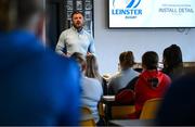14 June 2025; Head coach Ben Martin during a Leinster women's rugby squad training session at Wanderers Rugby Club in Dublin. Photo by Shauna Clinton/Sportsfile