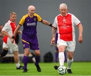 14 June 2025; John Kenny of St Patrick's Athletic and Sean Curran of Wexford during the League of Ireland Walking Football Festival at the National Indoor Arena on the Sport Ireland Campus in Dublin. Photo by Stephen McCarthy/Sportsfile