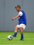 14 June 2025; Bass Hstarez of Treaty United in action against St Patrick's Athletic during the League of Ireland Walking Football Festival at the National Indoor Arena on the Sport Ireland Campus in Dublin. Photo by Stephen McCarthy/Sportsfile
