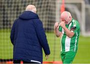 14 June 2025; Aidan O'Neill of Bray Wanderers celebrates a victory over Waterford during the League of Ireland Walking Football Festival at the National Indoor Arena on the Sport Ireland Campus in Dublin. Photo by Stephen McCarthy/Sportsfile