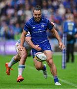 14 June 2025; James Lowe of Leinster is tackled by Marco van Staden of Vodacom Bulls during the United Rugby Championship Grand Final match between Leinster and Vodacom Bulls at Croke Park in Dublin. Photo by Brendan Moran/Sportsfile