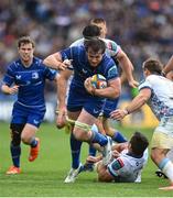 14 June 2025; Ryan Baird of Leinster is tackled by Sebastian de Klerk of Vodacom Bulls during the United Rugby Championship Grand Final match between Leinster and Vodacom Bulls at Croke Park in Dublin. Photo by David Fitzgerald/Sportsfile