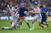 14 June 2025; Ryan Baird of Leinster is tackled by Harold Vorster of Vodacom Bulls during the United Rugby Championship Grand Final match between Leinster and Vodacom Bulls at Croke Park in Dublin. Photo by David Fitzgerald/Sportsfile
