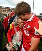 14 June 2025; Ian Maguire of Cork celebrates with his mother Marian after the GAA Football All-Ireland Senior Championship Round 3 match between Roscommon and Cork at Laois Hire O'Moore Park in Portlaoise, Laois. Photo by Daire Brennan/Sportsfile