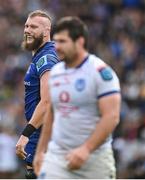 14 June 2025; RG Snyman of Leinster and Marco van Staden of Vodacom Bulls during the United Rugby Championship Grand Final match between Leinster and Vodacom Bulls at Croke Park in Dublin. Photo by David Fitzgerald/Sportsfile