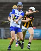 14 June 2025; Eanna McHugh of Waterford in action against Darragh Hickey of Kilkenny during the Electric Ireland GAA All-Ireland Minor Championship semi-final match between Kilkenny and Waterford Chadwicks Wexford Park in Wexford. Photo by Matt Browne/Sportsfile