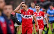 14 June 2025; Shane McGuigan of Derry after his side's defeat in the GAA Football All-Ireland Senior Championship Round 3 match between Dublin and Derry at Páirc Esler in Newry, Down. Photo by Ramsey Cardy/Sportsfile