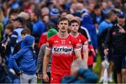 14 June 2025; Anton Tohill of Derry after his side's defeat in the GAA Football All-Ireland Senior Championship Round 3 match between Dublin and Derry at Páirc Esler in Newry, Down. Photo by Ramsey Cardy/Sportsfile