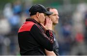 14 June 2025; Derry manager Paddy Tally during the GAA Football All-Ireland Senior Championship Round 3 match between Dublin and Derry at Páirc Esler in Newry, Down. Photo by Ramsey Cardy/Sportsfile