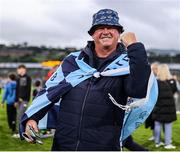 14 June 2025; A Dublin supporter after his side's victory in the GAA Football All-Ireland Senior Championship Round 3 match between Dublin and Derry at Páirc Esler in Newry, Down. Photo by Thomas Flinkow/Sportsfile