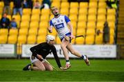 14 June 2025; Cormac Spain of Waterford celebrates after scoring the second goal against Kilkenny during the Electric Ireland GAA All-Ireland Minor Championship semi-final match between Kilkenny and Waterford Chadwicks Wexford Park in Wexford. Photo by Matt Browne/Sportsfile