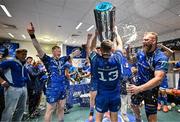 14 June 2025; Garry Ringrose of Leinster, 13, and teammates celebrate after the United Rugby Championship Grand Final match between Leinster and Vodacom Bulls at Croke Park in Dublin. Photo by Brendan Moran/Sportsfile