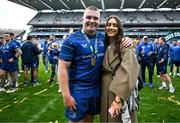 14 June 2025; Jack Boyle of Leinster celebrates after the United Rugby Championship Grand Final match between Leinster and Vodacom Bulls at Croke Park in Dublin. Photo by Brendan Moran/Sportsfile
