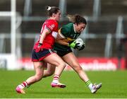 14 June 2025; Aishling O'Connell of Kerry in action against Aimee Corcoran of Cork during the TG4 All-Ireland Ladies Football Senior Championship Round 2 match between Cork and Kerry at Supervalu Páirc Uí Chaoimh in Cork. Photo by Michael P Ryan/Sportsfile