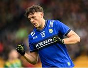 14 June 2025; David Clifford of Kerry celebrates after scoring a point during the GAA Football All-Ireland Senior Championship Round 3 match between Kerry and Meath at Glenisk O'Connor Park in Tullamore, Offaly. Photo by Tom Beary/Sportsfile