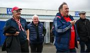 15 June 2025; Louth supporters arrive ahead of the GAA Football All-Ireland Senior Championship Round 3 match between Louth and Clare at Laois Hire O'Moore Park in Portlaoise, Laois. Photo by Shauna Clinton/Sportsfile