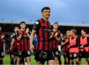 13 June 2025; Archie Meekison of Bohemians after his side's victory in the SSE Airtricity Men's Premier Division match between Cork City and Bohemians at Turner's Cross in Cork. Photo by Michael P Ryan/Sportsfile