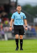 13 June 2025; Referee Paul Norton during the SSE Airtricity Men's Premier Division match between Cork City and Bohemians at Turner's Cross in Cork. Photo by Michael P Ryan/Sportsfile