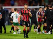 13 June 2025; Keith Buckley of Bohemians after his side's victory in the SSE Airtricity Men's Premier Division match between Cork City and Bohemians at Turner's Cross in Cork. Photo by Michael P Ryan/Sportsfile