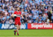 14 June 2025; Niall Loughlin of Derry during the GAA Football All-Ireland Senior Championship Round 3 match between Dublin and Derry at Páirc Esler in Newry, Down. Photo by Thomas Flinkow/Sportsfile