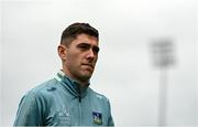 15 June 2025; Paul Maher of Limerick returns to the dressing room after walking the pitch before the Tailteann Cup quarter-final match between Limerick and Wexford at TUS Gaelic Grounds in Limerick. Photo by Tom Beary/Sportsfile