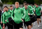15 June 2025; Oisin Gallen of Donegal arrives before the GAA Football All-Ireland Senior Championship Round 3 match between Donegal and Mayo at King & Moffatt Dr Hyde Park in Roscommon. Photo by Seb Daly/Sportsfile