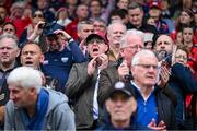 15 June 2025; Louth supporters during the GAA Football All-Ireland Senior Championship Round 3 match between Louth and Clare at Laois Hire O'Moore Park in Portlaoise, Laois. Photo by Shauna Clinton/Sportsfile