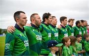 15 June 2025; Stephen Doheny of Ireland before match three of the T20 International Series between Ireland and the West Indies at Bready Cricket Club in Magheramason, Tyrone. Photo by Ramsey Cardy/Sportsfile
