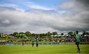 15 June 2025; Ben White of Ireland during match three of the T20 International Series between Ireland and the West Indies at Bready Cricket Club in Magheramason, Tyrone. Photo by Ramsey Cardy/Sportsfile