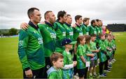 15 June 2025; Stephen Doheny of Ireland before match three of the T20 International Series between Ireland and the West Indies at Bready Cricket Club in Magheramason, Tyrone. Photo by Ramsey Cardy/Sportsfile