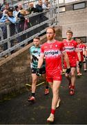 14 June 2025; Conor Glass of Derry walks out for the second half of the GAA Football All-Ireland Senior Championship Round 3 match between Dublin and Derry at Páirc Esler in Newry, Down. Photo by Ramsey Cardy/Sportsfile