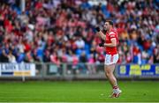 15 June 2025; Sam Mulroy of Louth celebrates scoring a two-pointer during the GAA Football All-Ireland Senior Championship Round 3 match between Louth and Clare at Laois Hire O'Moore Park in Portlaoise, Laois. Photo by Shauna Clinton/Sportsfile